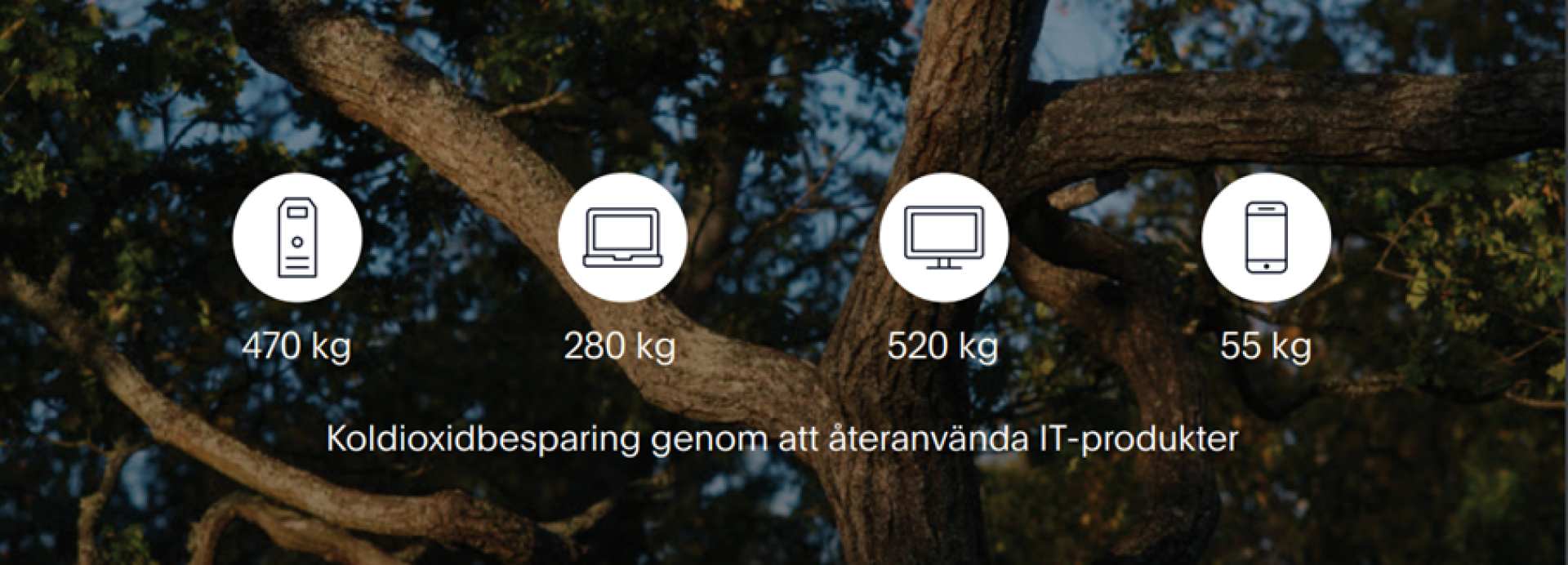 koldioxidbesparingen du kan göra när du köper begagnade telefoner, laptops, datorer, datorskärmar, etc.